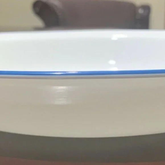 Blue Velvet Rose 10 1/4" Pie Plate by Corelle (Corning) - Picture 2 of 3